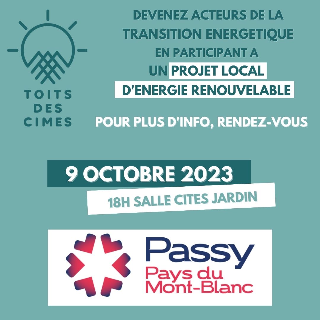 RDV 9 octobre 18h à Passy salle polyvalente des Cités Jardins 