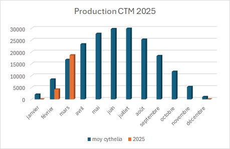 production en mars 2025 de la toiture du CTM 