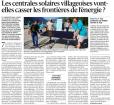 Article sur les centrales villageoises dans le Dauphine Libéré